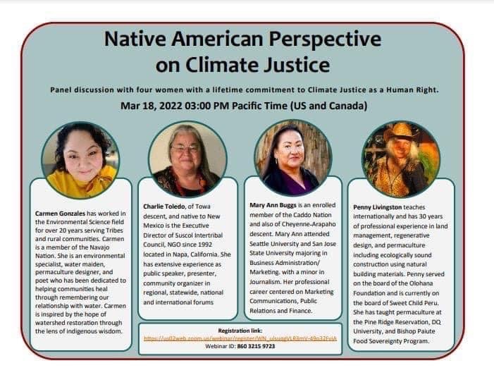 March 18, 20222, NGOCSW66 Native American perspectives on Climate justice